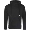 Jet Black - Back - Awdis Unisex Adult Crossover Collar Hoodie