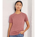 Heather Mauve - Back - Bella + Canvas Womens-Ladies CVC Relaxed Fit T-Shirt