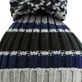 Steel Blue - Back - Beechfield Unisex Adult Hygge Striped Beanie