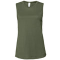 Military Green - Front - Bella + Canvas Womens-Ladies Jersey Tank Top