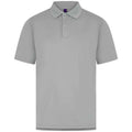 Silver - Side - Henbury Mens CoolPlus Polo Shirt