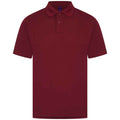 Burgundy - Side - Henbury Mens CoolPlus Polo Shirt