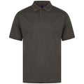 Heather Charcoal - Side - Henbury Mens CoolPlus Polo Shirt