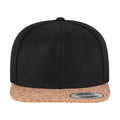 Black - Front - Flexfit Cork Snapback Cap