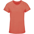 Pop Orange - Front - SOLS Womens-Ladies Crusader Organic T-Shirt