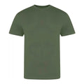Earthy Green - Front - Awdis Unisex Adult 100 Oversized T-Shirt