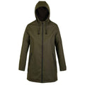 Deep Khaki - Front - NEOBLU Womens-Ladies Antoine Wax Parka