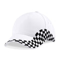 White - Front - Beechfield Unisex Adult Grand Prix Baseball Cap