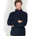 Navy - Back - Henbury Unisex Adult Recycled Polyester Fleece Jacket