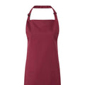 Burgundy - Back - Premier Unisex Adult Colours Full Apron