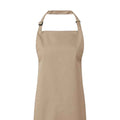 Khaki - Back - Premier Unisex Adult Colours Full Apron