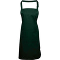 Bottle Green - Front - Premier Unisex Adult Colours Pocket Full Apron