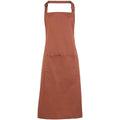 Chestnut - Front - Premier Unisex Adult Colours Pocket Full Apron