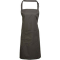 Dark Grey - Front - Premier Unisex Adult Colours Pocket Full Apron