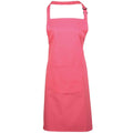 Fuchsia - Front - Premier Unisex Adult Colours Pocket Full Apron