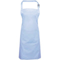 Light Blue - Front - Premier Unisex Adult Colours Pocket Full Apron