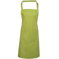 Lime Green - Front - Premier Unisex Adult Colours Pocket Full Apron