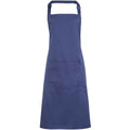 Marine Blue - Front - Premier Unisex Adult Colours Pocket Full Apron