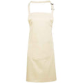 Natural - Front - Premier Unisex Adult Colours Pocket Full Apron