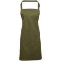 Olive - Front - Premier Unisex Adult Colours Pocket Full Apron