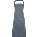 Steel - Front - Premier Unisex Adult Colours Pocket Full Apron