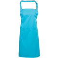 Turquoise Blue - Front - Premier Unisex Adult Colours Pocket Full Apron