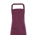 Aubergine - Back - Premier Unisex Adult Colours Pocket Full Apron