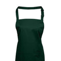 Bottle Green - Back - Premier Unisex Adult Colours Pocket Full Apron