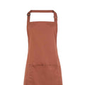 Chestnut - Back - Premier Unisex Adult Colours Pocket Full Apron