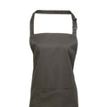 Dark Grey - Back - Premier Unisex Adult Colours Pocket Full Apron