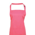 Fuchsia - Back - Premier Unisex Adult Colours Pocket Full Apron