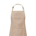 Latte - Back - Premier Unisex Adult Colours Pocket Full Apron