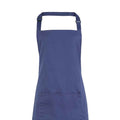 Marine Blue - Back - Premier Unisex Adult Colours Pocket Full Apron