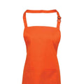 Orange - Back - Premier Unisex Adult Colours Pocket Full Apron