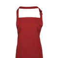 Red - Back - Premier Unisex Adult Colours Pocket Full Apron