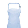 Light Blue - Back - Premier Unisex Adult Colours Pocket Full Apron