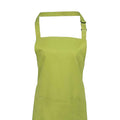 Lime Green - Back - Premier Unisex Adult Colours Pocket Full Apron