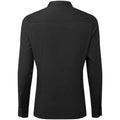 Black - Back - Premier Womens-Ladies Banded Grandad Collar Formal Shirt