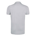 Pure Grey - Back - SOLs Mens Prime Pique Plain Short Sleeve Polo Shirt