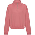 Dusty Rose - Front - Awdis Womens-Ladies Cropped Sweatshirt