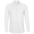White - Front - NEOBLU Mens Basile Pique Formal Shirt