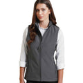 Dark Grey - Side - Premier Womens-Ladies Windchecker Gilet