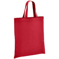 Red - Front - Brand Lab Cotton Short Handle Tote Bag