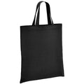 Black - Front - Brand Lab Cotton Short Handle Tote Bag