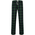 Navy-Green - Front - SF Mens Tartan Lounge Pants