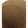 Biscuit-Black - Back - Beechfield Fashion Woven Patch Beanie