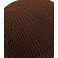 Walnut-Black - Back - Beechfield Fashion Woven Patch Beanie