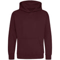 Burgundy - Front - Awdis Childrens-Kids Hoodie