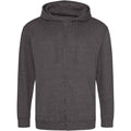 Charcoal - Front - Awdis Mens Full Zip Hoodie