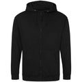 Deep Black - Front - Awdis Mens Full Zip Hoodie